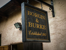 Load image into Gallery viewer, Borgin &amp; Burke shop sign
